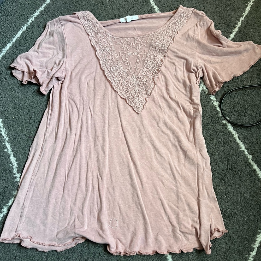 Maurices womens pink flowy top, size small